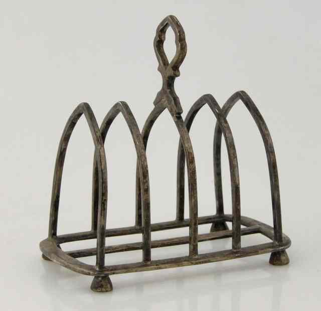 Appraisal: A silver five-bar toast rack by Goldsmiths Silversmiths Co Ltd