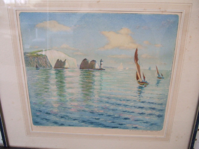 Appraisal: Robert Herdman Smith th century The Needles Dover a pair