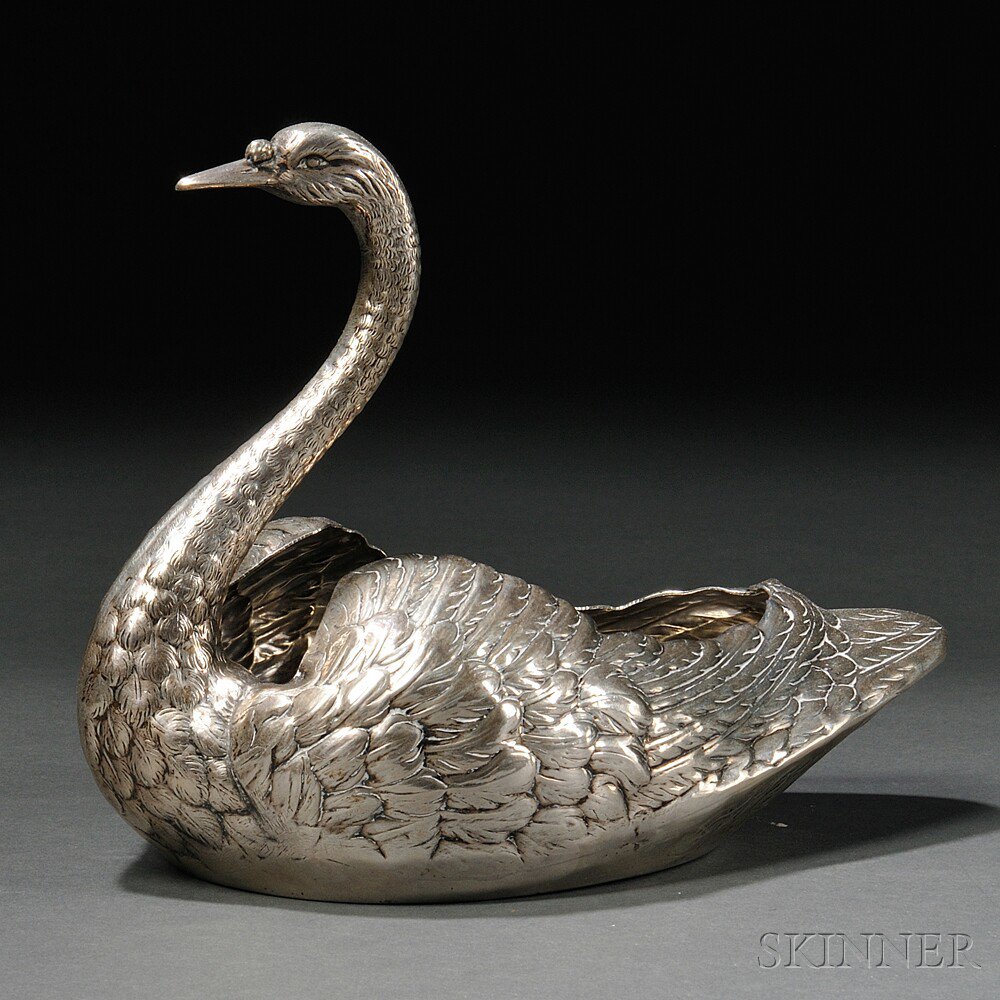 Appraisal: Gorham Durgin Sterling Silver Swan-form Bowl early th century monogrammed