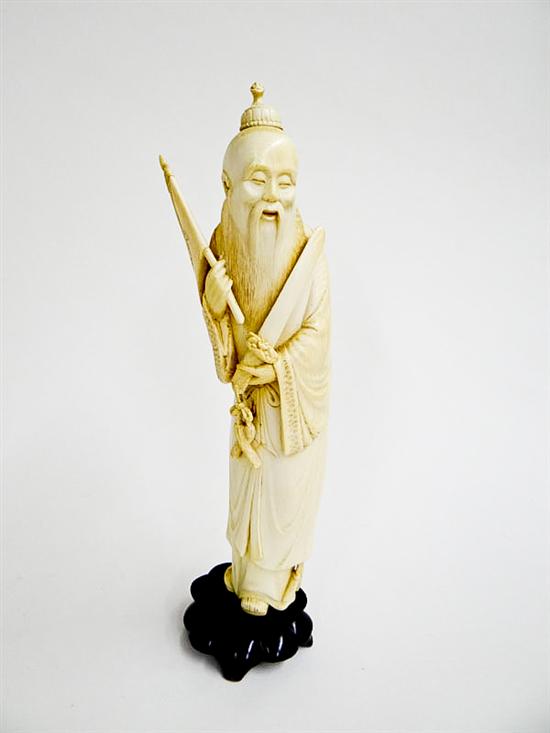 Appraisal: IVORY FIGURE OF MAN China early th century Elderly man