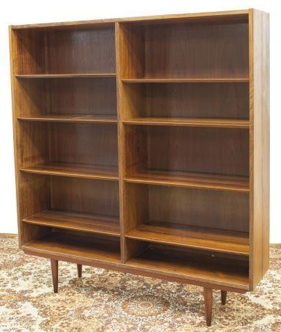 Appraisal: Danish mid-century modern bookcase Hundevad Co c s fitted with