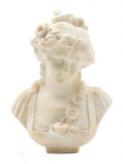 Appraisal: A Continental Marble Bust Height inches A Continental Marble Bust