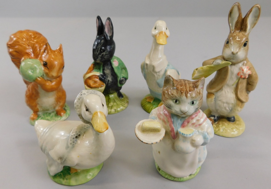 Appraisal: Six Royal Albert Beatrix Potter figures to include Benjamin Ate