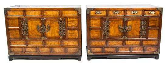 Appraisal: Sale Lot A A Pair of Japanese Korean Cabinets th