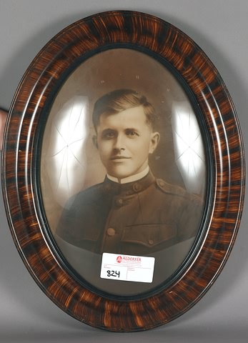 Appraisal: Oval Framed Photo of Pvt William Fritz Shoemakersville PA Ca