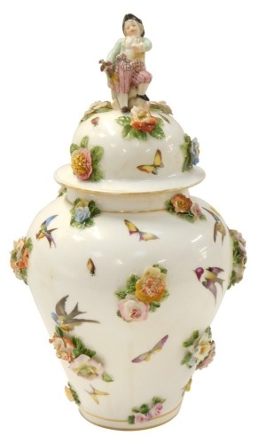 Appraisal: A late thC German porcelain jar and cover of baluster