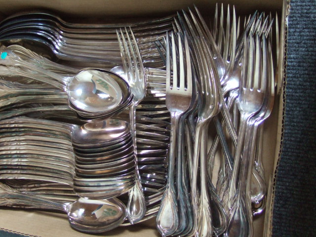 Appraisal: A plated part table service of flatware comprising eight table