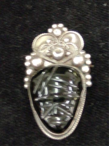 Appraisal: STERLING PIN BLACK ONYX