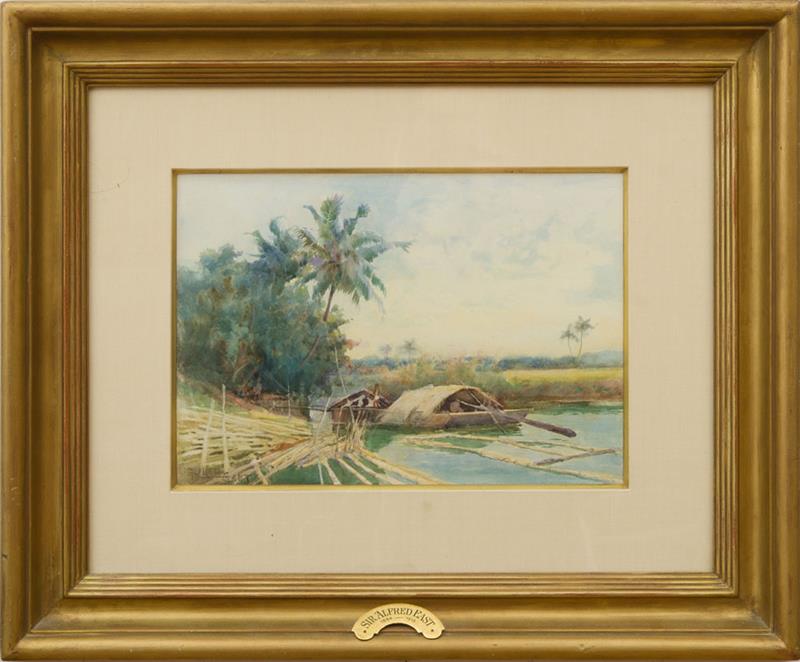 Appraisal: ALFRED EAST - FISHERMAN Watercolor on paper signed 'Alfred East'