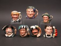 Appraisal: Set of Seven Royal Doulton Character Mugs Diverse set of