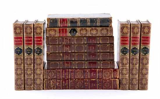 Appraisal: Leatherbound books biographies letters and memoirs Walpole Horace PRIVATE CORRESPONDENCE