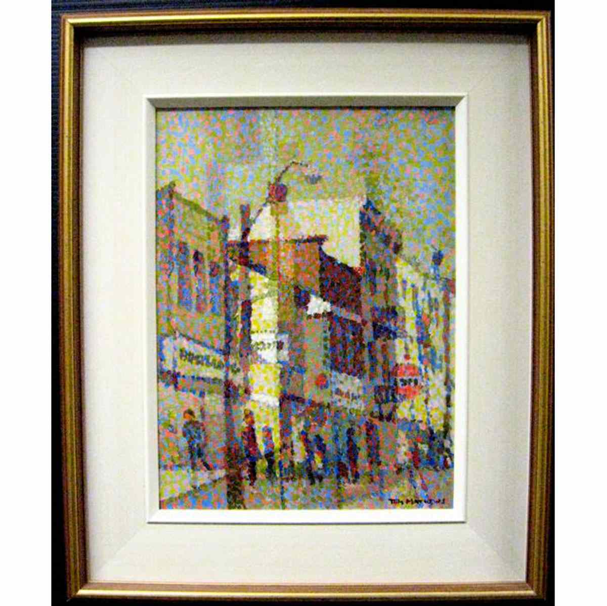 Appraisal: THOMAS TOM MATHEWS CANADIAN - DOWNTOWN ORANGEVILLE OIL ON MASONITE