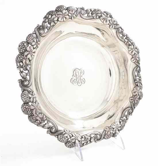 Appraisal: An American Sterling Silver Center Bowl Tiffany Co of circular