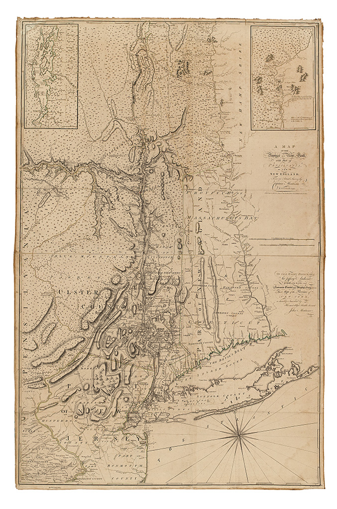 Appraisal: MONTRESOR JOHN A Map of the Province of New York