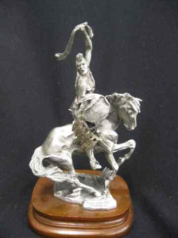 Appraisal: Chilmark Pewter Figurine ''Sioux War Cry'' by Michael Boyette ''