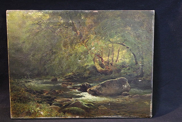 Appraisal: James Jackson Curnock British - Stream running through a forest