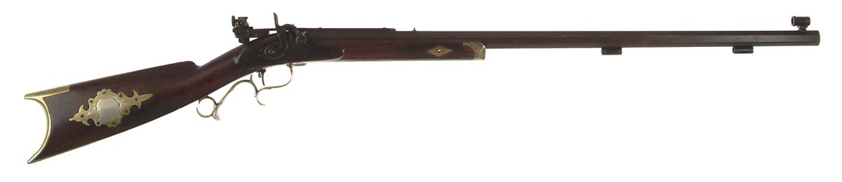 Appraisal: UNMARKED PERCUSSION TARGET RIFLE Cal - oct bbl There are