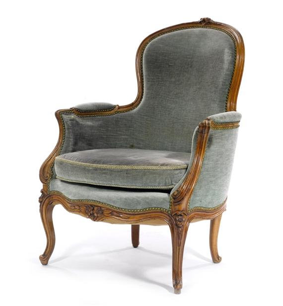 Appraisal: SIMILAR BERGERES late Louis XV th th c molded and