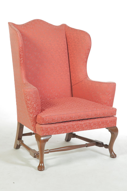 Appraisal: QUEEN ANNE-STYLE EASY OR WING CHAIR Kittinger New York th