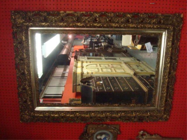 Appraisal: Ornate Victorian Giltwood Framed Mirror Some gesso losses Dimensions x