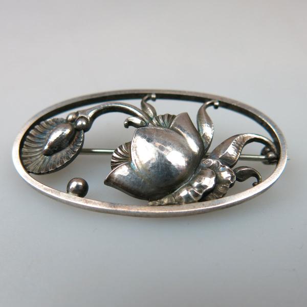 Appraisal: Georg Jensen Danish Sterling Silver Brooch post designer Gundorph Albertus