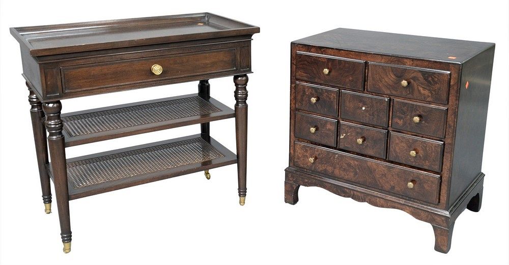 Appraisal: Two Piece Lot to include a nightstand having two drawers