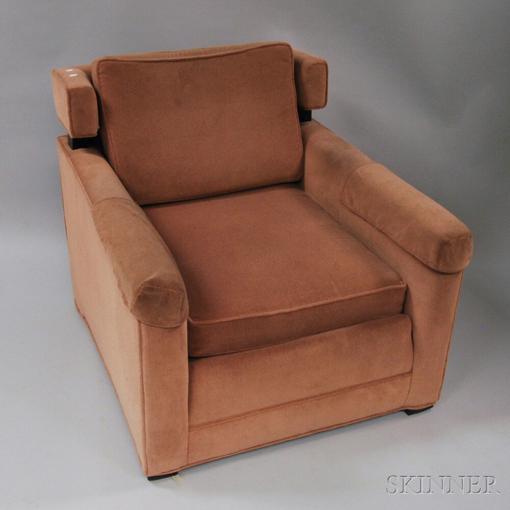 Appraisal: Mid-century Modern Upholstered Lounge Chair ht wd dp in Estimate