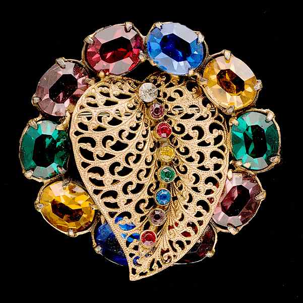 Appraisal: Austrian Rhinestone Brooch An Austrian rhinestone brooch all signed pieces