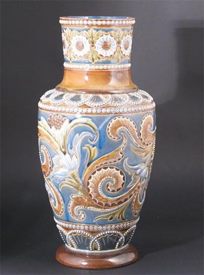 Appraisal: A large Doulton Lambeth stoneware vase by Elisa Simmance incised