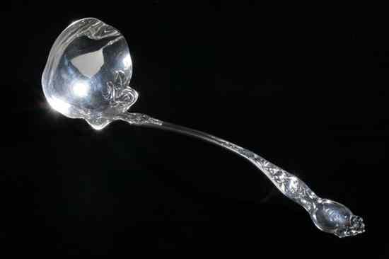 Appraisal: R WALLACE SONS STERLING SILVER SOUP PUNCH LADLE ''Violet'' pattern