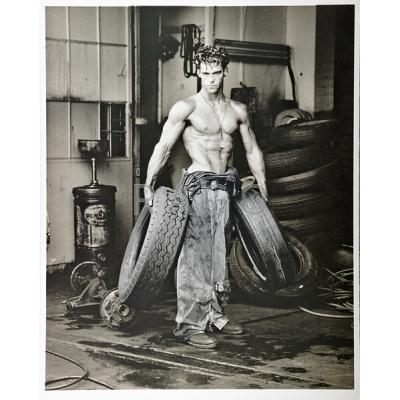 Appraisal: Herb Ritts American - Fred with Tires Two intaglios and