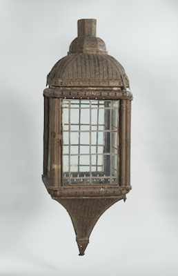 Appraisal: A Monumental Rustic Hanging Lantern Measuring apprx H x x