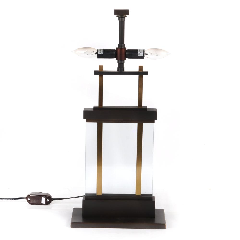 Appraisal: BILL SOFIELD FOR BAKER DUCHAMP TABLE LAMP H X W