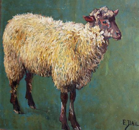 Appraisal: Attributed to Edouard Pail Sheep Study Estimate -