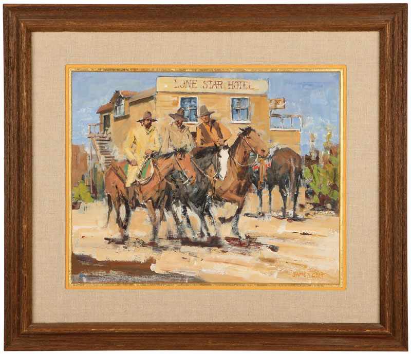 Appraisal: 'Liberty Missouri '' Three Men on Horseback in Front of