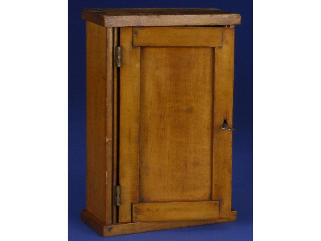 Appraisal: Early Maple Doll Wardrobe America mid th century simple maple