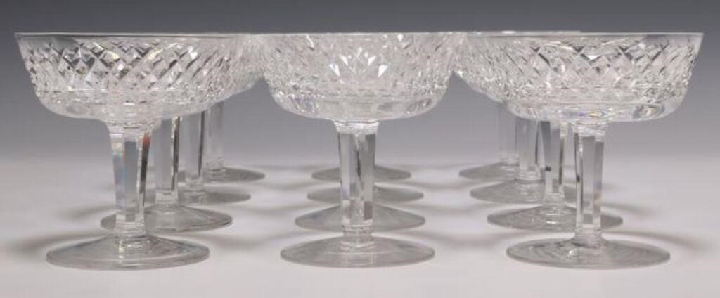 Appraisal: lot of Waterford cut crystal champagne tall sherbet stems in