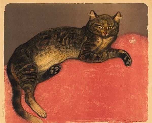 Appraisal: Th ophile Alexandre Steinlen Swiss French - L'Hiver chat sur