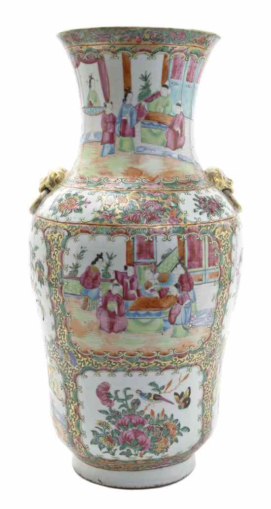 Appraisal: A Chinese Famille Rose Porcelain Vase of baluster form with