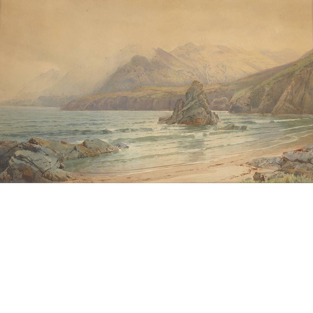 Appraisal: William Trost Richards American - The Rocky Shoreline Signed Wm