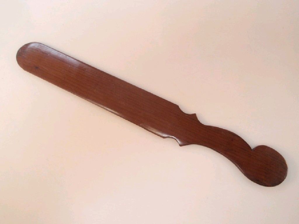 Appraisal: A Victorian yew wood letter opener or page turner