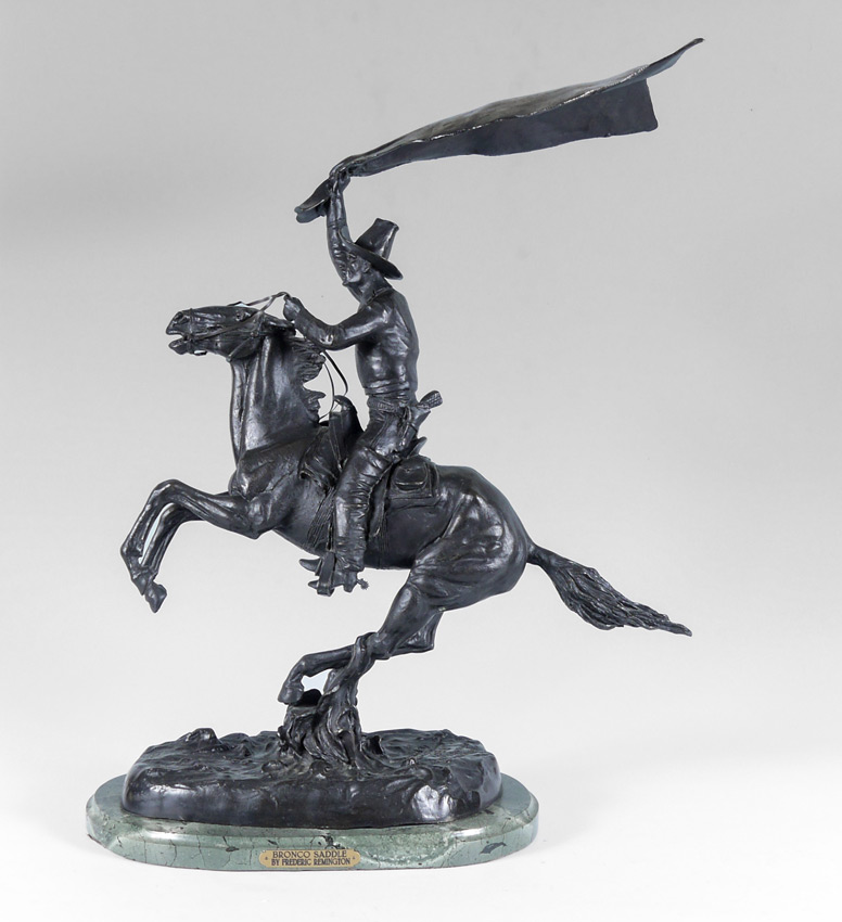 Appraisal: FREDERIC REMINGTON INSPIRED BONNARD BRONZE COWBOY Figure of a cowboy