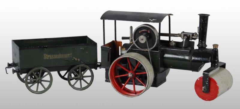 Appraisal: Marklin Street Roller Wagon Toy Description Marklin Dampfstrassenwalze mit Anhangewagen