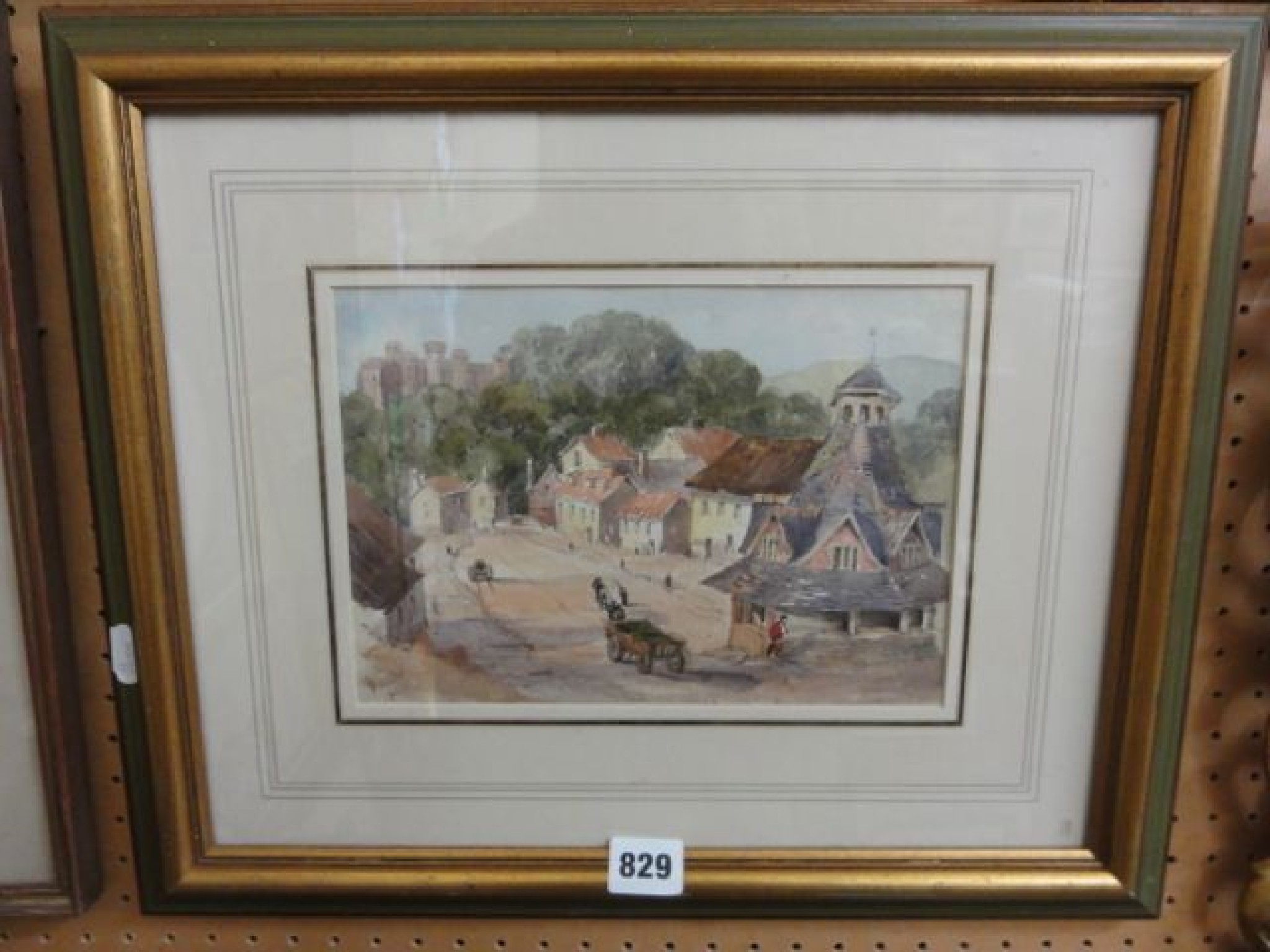 Appraisal: An early th century watercolour of a street scene at