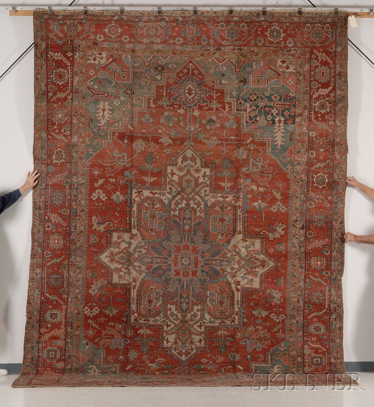 Appraisal: Heriz Carpet Northwest Persia last quarter th century several small