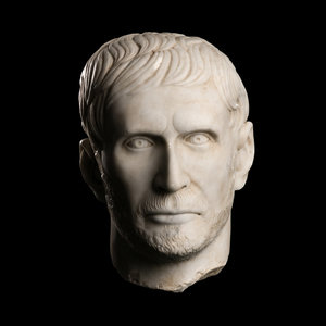 Appraisal: A Grand Tour Marble Portrait Head of the Capitoline Brutus