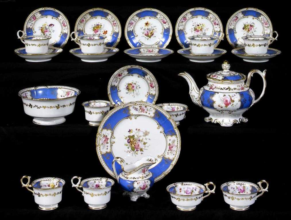 Appraisal: A COALPORT TEA AND COFFEE SERVICE painted with a wide