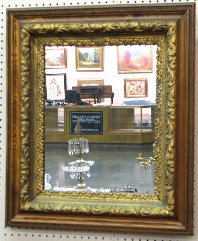 Appraisal: Victorian wall mirror in oak frame overall dimensions x with