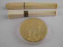 Appraisal: Two ivory Art Deco style cigarette holders one in original