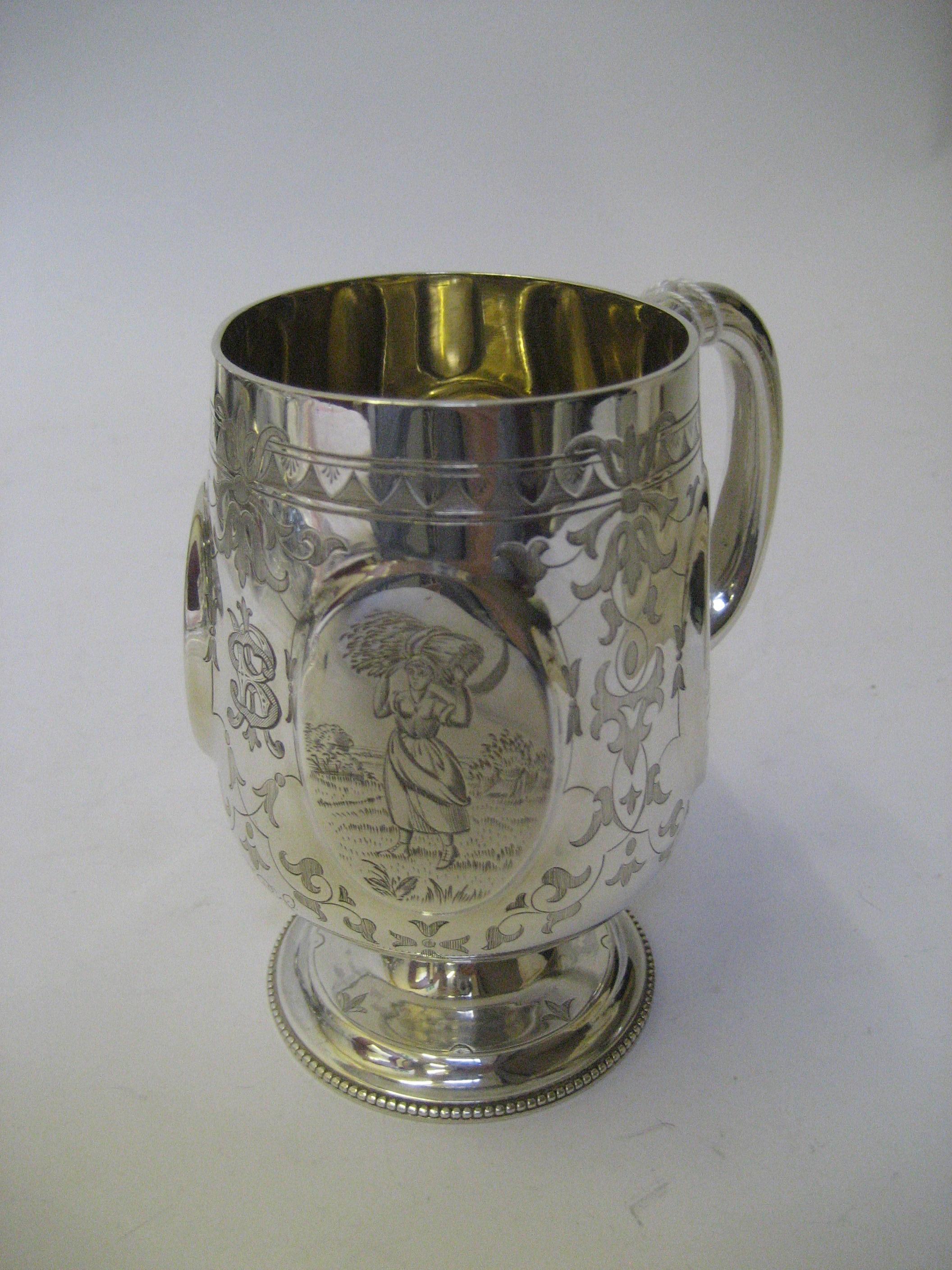 Appraisal: A VICTORIAN CHRISTENING MUG maker Henry Lias London of rounded